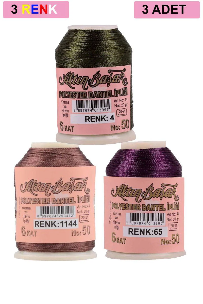 Altınbaşak Oya ve Dantel İpi 3 Adet Set - 20gr - Royaleks No:1144-065-004 Fiyatı, Yorumları ve Özellikleri