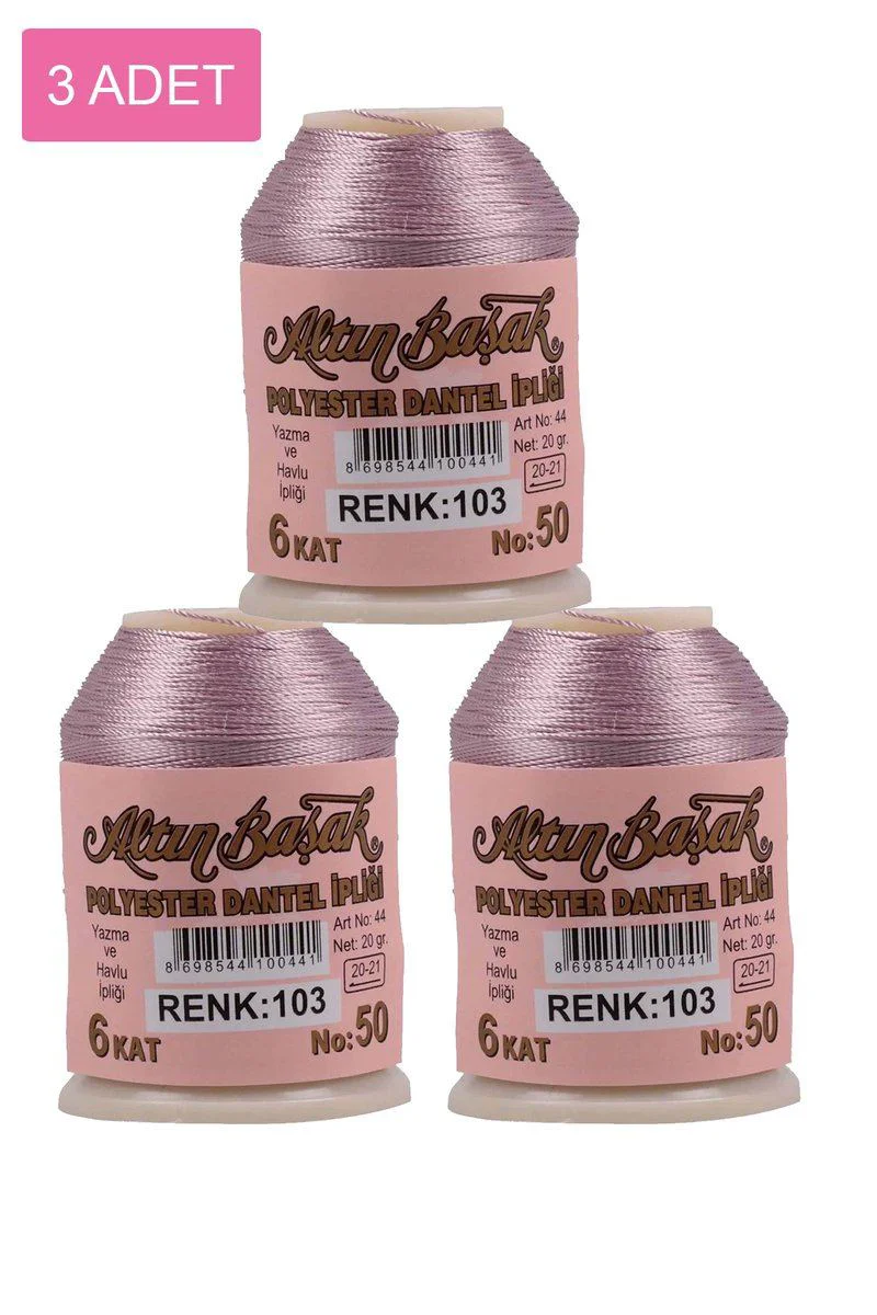 Altınbaşak Oya ve Dantel İpi 3'lü Set - 20gr Royaleks No:103