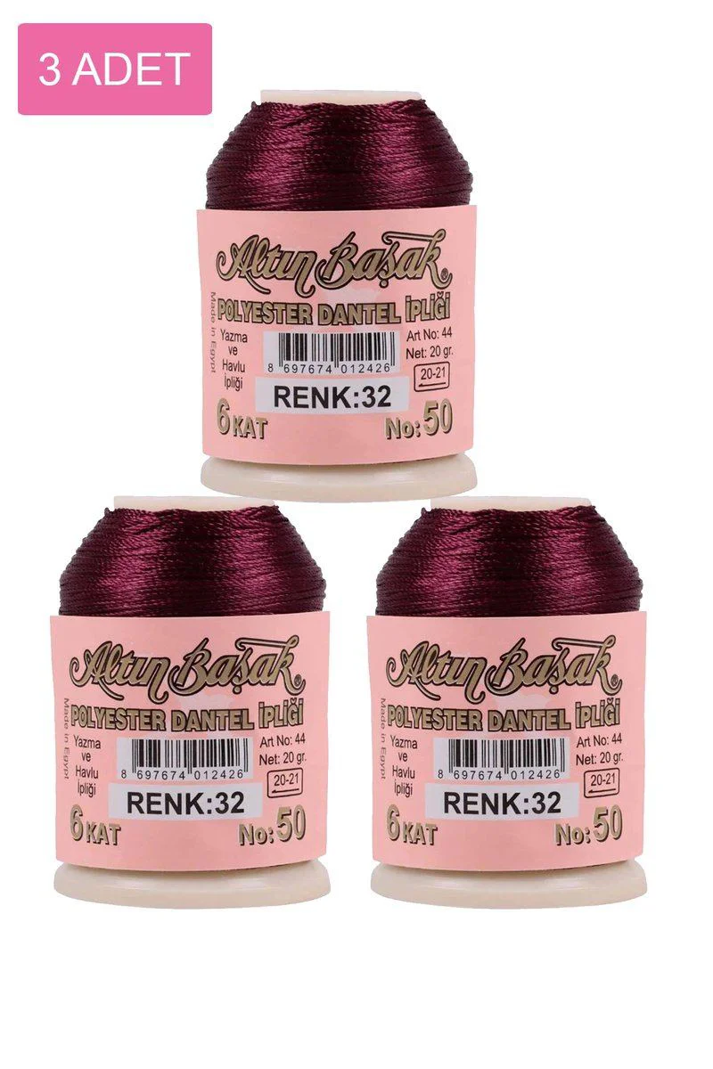 Altınbaşak Oya ve Dantel İpi – 3'lü Set, 20 Gr, No: 032 – Royaleks Kalitesinde Fiyatı, Yorumları ve Özellikleri