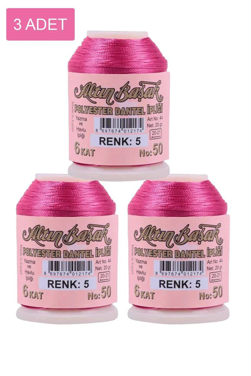 Altınbaşak Oya ve Dantel İpi 3'lü Set - 20 gr Royaleks No: 005 Fiyatı, Yorumları ve Özellikleri