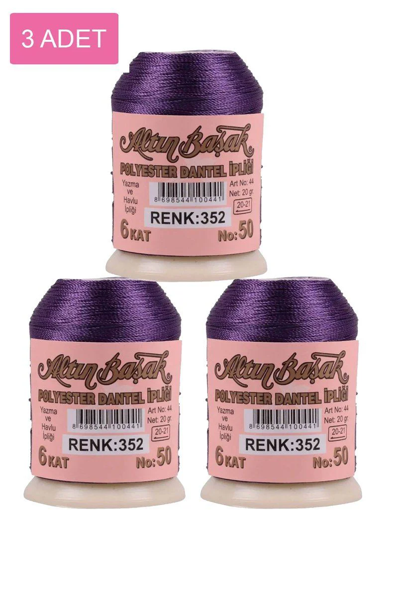 Altınbaşak Oya ve Dantel İpi 20 gr - Royaleks ile Uyumlu 3'lü Set, No: 352 Fiyatı, Yorumları ve Özellikleri