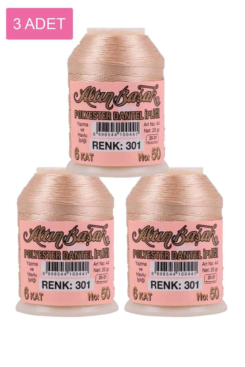 Altınbaşak Oya ve Dantel İpi 3'lü Set – 20 Gr Royaleks No:301 Fiyatı, Yorumları ve Özellikleri