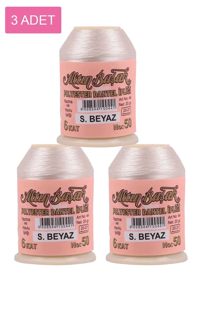 Altınbaşak Oya ve Dantel İpi Seti - 3 Adet Şeffaf Beyaz 20 gr (Royaleks ile Uyumlu) Fiyatı, Yorumları ve Özellikleri