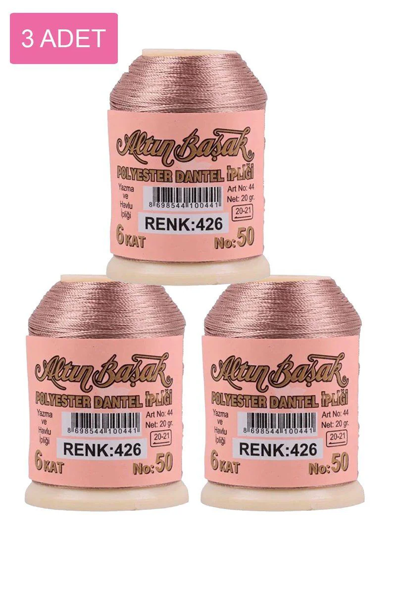 Altınbaşak Oya ve Dantel İpi 3'lü Set – 20 Gr Royaleks No:426 Fiyatı, Yorumları ve Özellikleri
