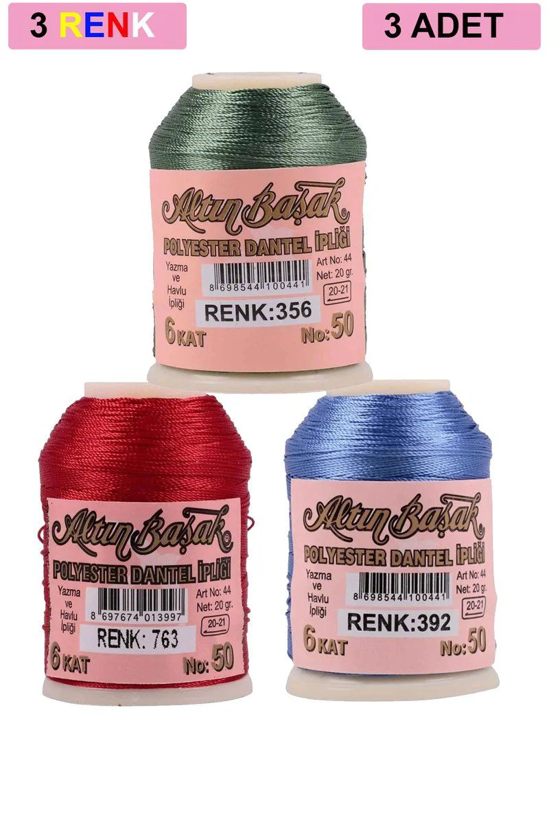 Altınbaşak Oya ve Dantel İpi – 3'lü Set (20 gr), Royaleks No: 763-392-356 Fiyatı, Yorumları ve Özellikleri