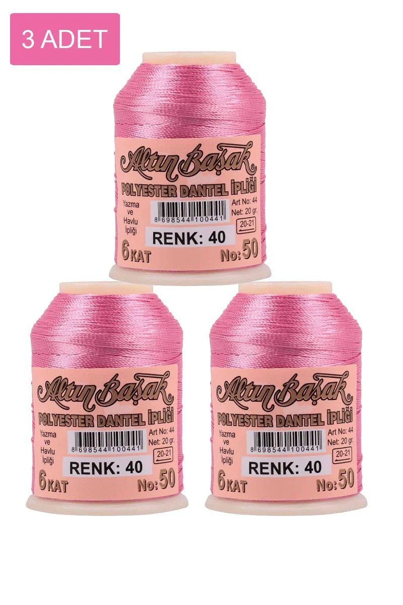 Altınbaşak Oya ve Dantel İpi 3'lü Set – 20 Gr, No: 040 Fiyatı, Yorumları ve Özellikleri