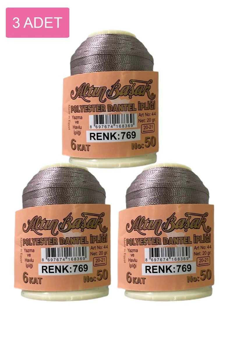 Altınbaşak Oya ve Dantel İpi 3'lü Set – 20gr, Royaleks No: 769
