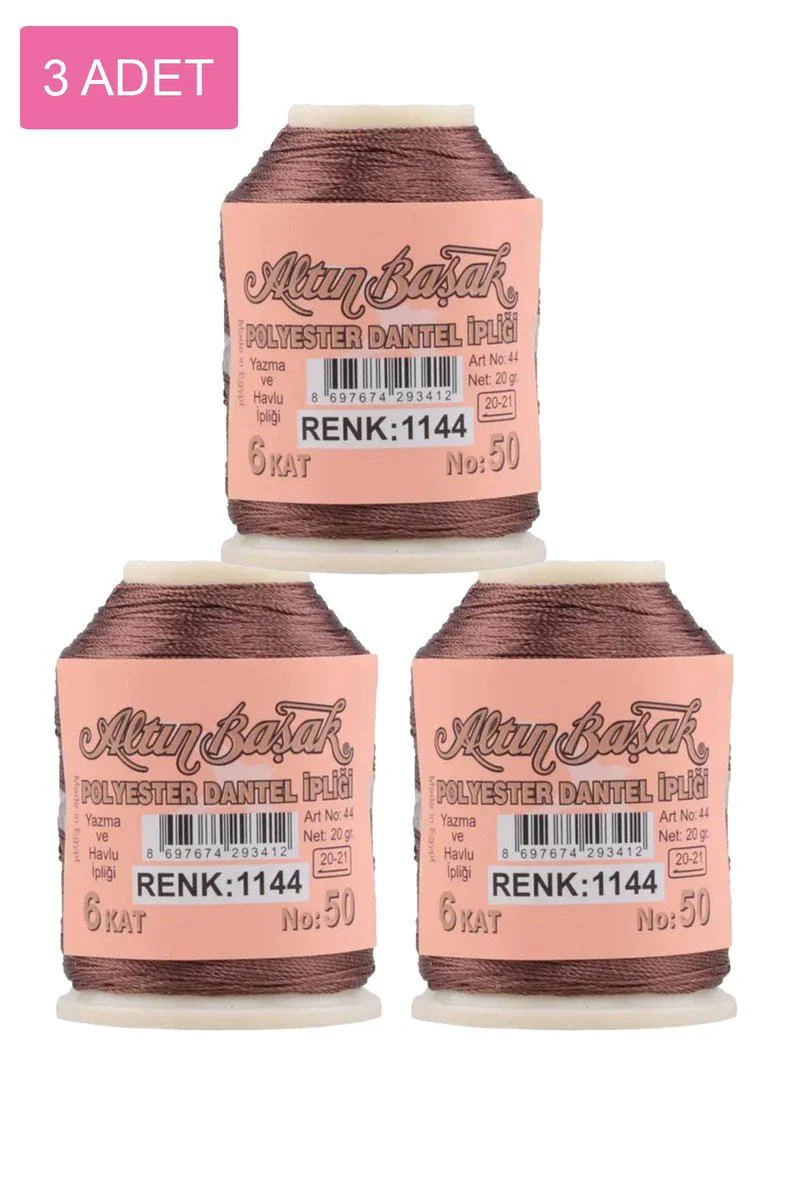 Altınbaşak Oya ve Dantel İpi 3'lü Set - 20 Gr, No: 1144 | Royaleks Kalitesinde İşleme İpi Fiyatı, Yorumları ve Özellikleri