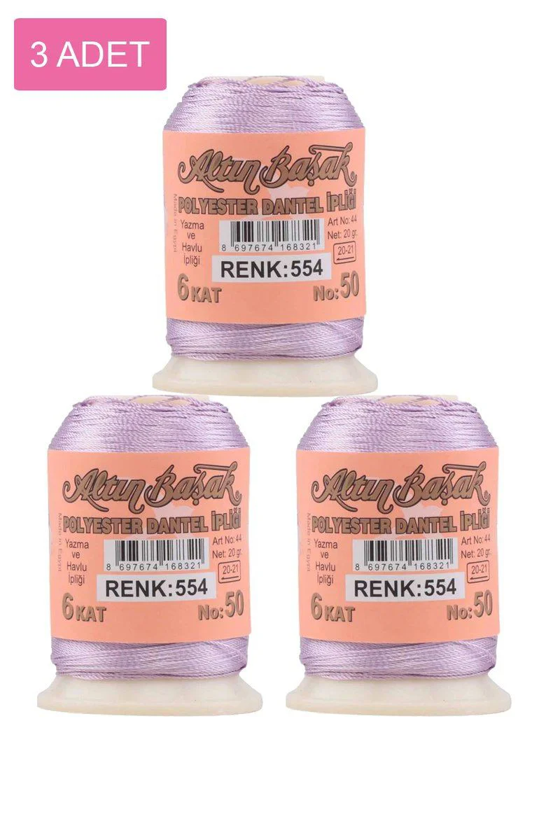 Altınbaşak Oya ve Dantel İpi 3'lü Set – 20 Gr No:554