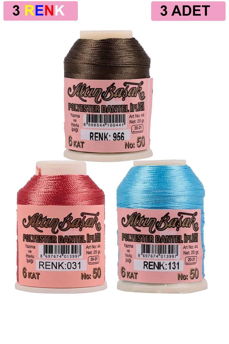 Altınbaşak Oya ve Dantel İpi 3'lü Set - 20 gr, No: 031-131-956 Fiyatı, Yorumları ve Özellikleri