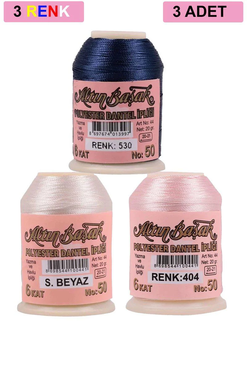 Altınbaşak Oya ve Dantel İpi 3 Adet Set - 20 gr Royaleks Ş.BEYAZ Fiyatı, Yorumları ve Özellikleri