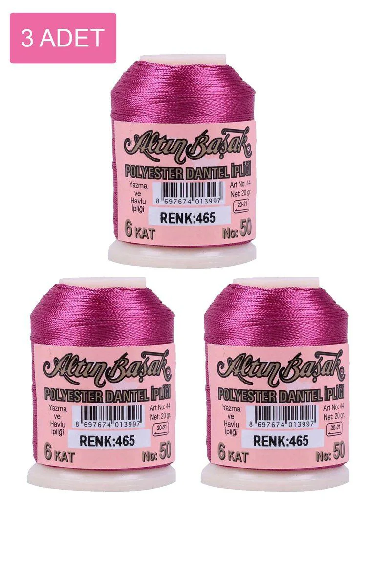Altınbaşak Oya ve Dantel İpi 3'lü Set – 20 Gr Royaleks No: 465
