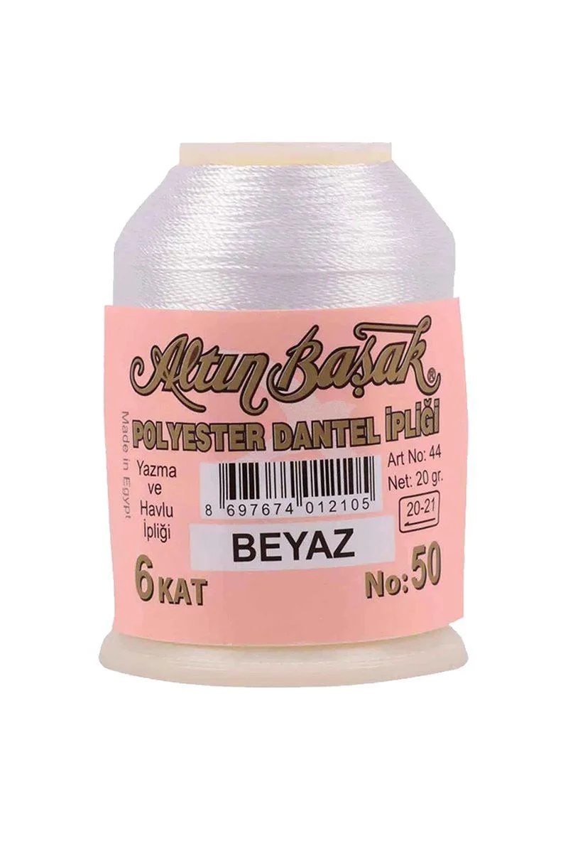 Altınbaşak Oya ve Dantel İpi Seti - 3 Adet Beyaz 20gr
