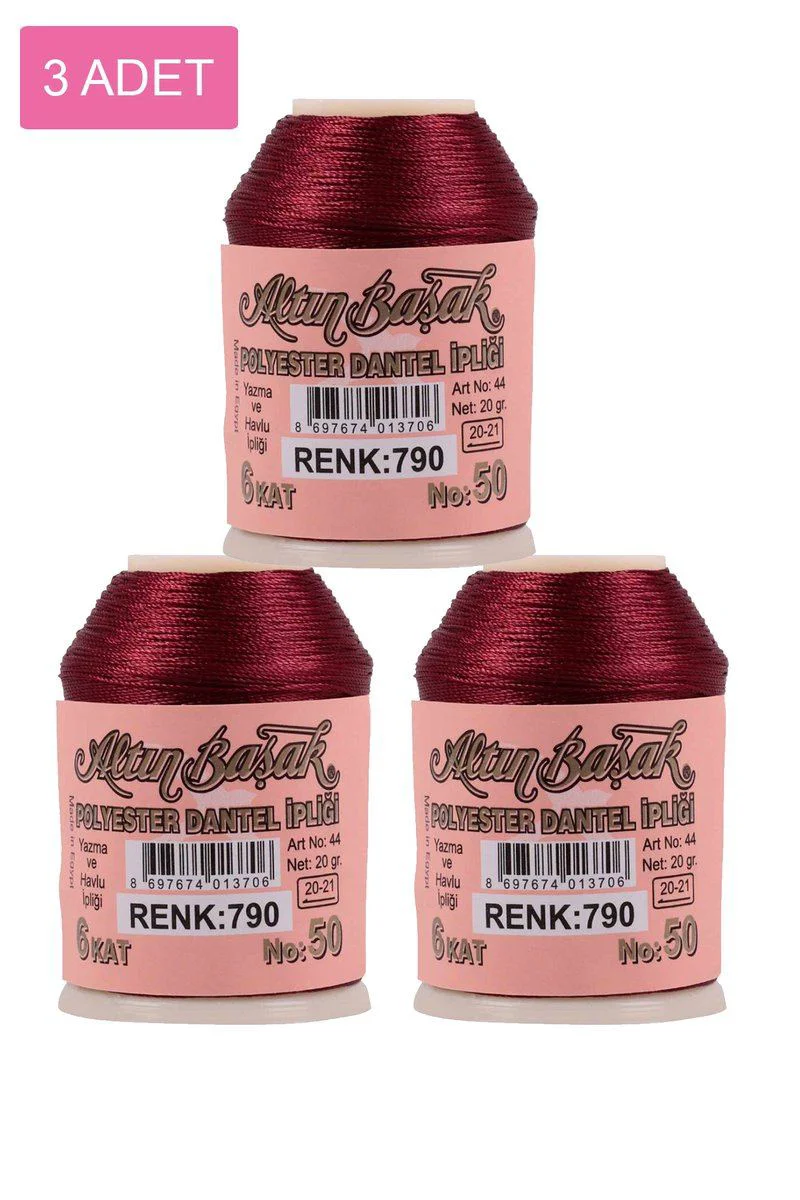 Altınbaşak Oya ve Dantel İpi 3'lü Set - 20 Gr Royaleks No: 790