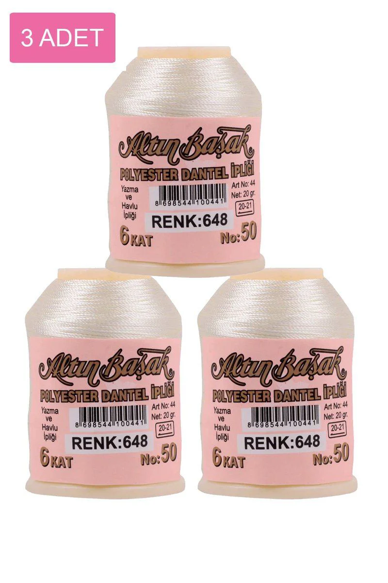 Altınbaşak Oya ve Dantel İpi 3 Adet Set – 20 Gr No: 648 Fiyatı, Yorumları ve Özellikleri