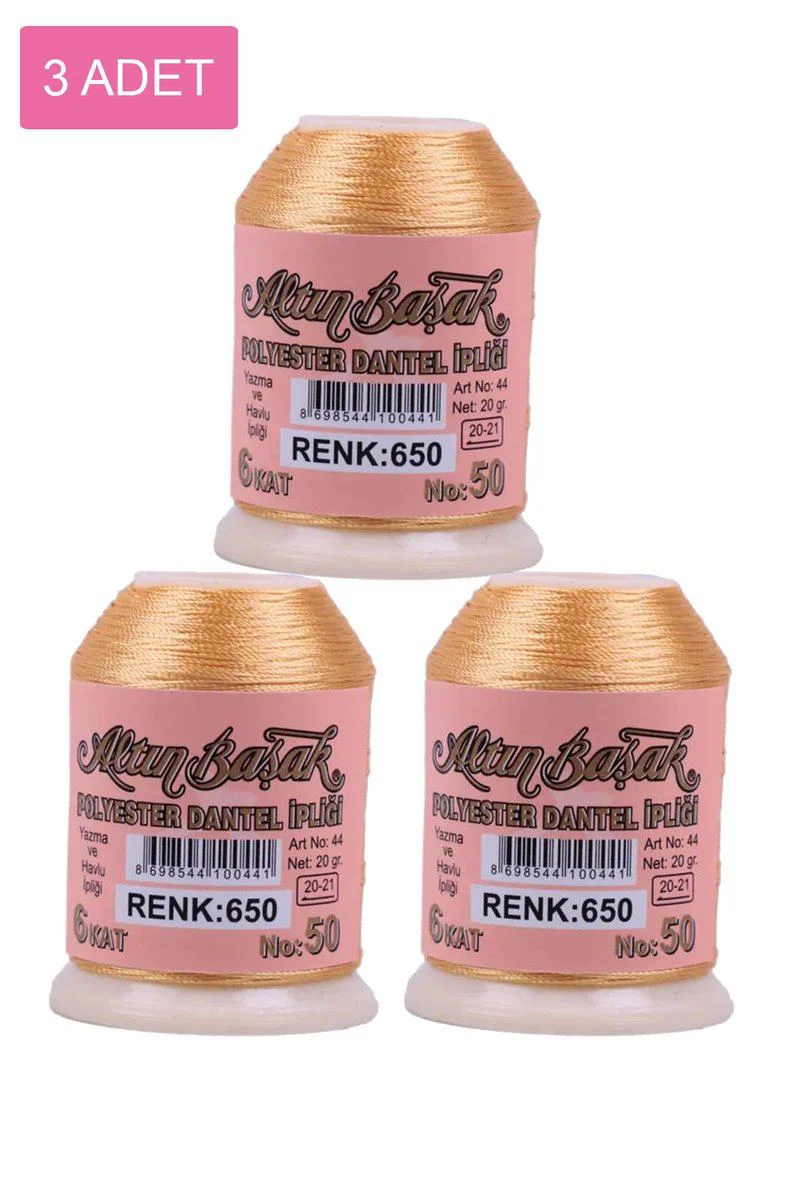 Altınbaşak Oya ve Dantel İpi 3'lü Set - 20 gr Royaleks No: 650 Fiyatı, Yorumları ve Özellikleri