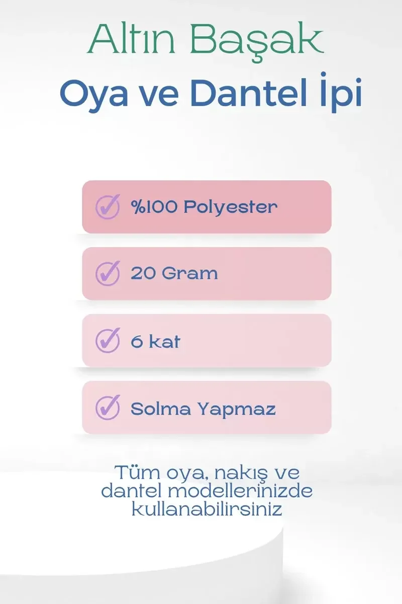 Altınbaşak Oya ve Dantel İpi 20 gr - Royaleks - No: 620