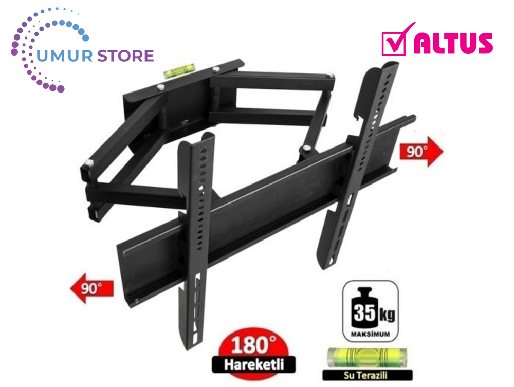 Altus ALT-43LED200 Uyumlu 43" 32- 55 inç Çift Kollu Hareketli Lcd Altus ALT-43LED200 Uyumlu 43" 32- 55 inç Çift Kollu Hareketli Lcd