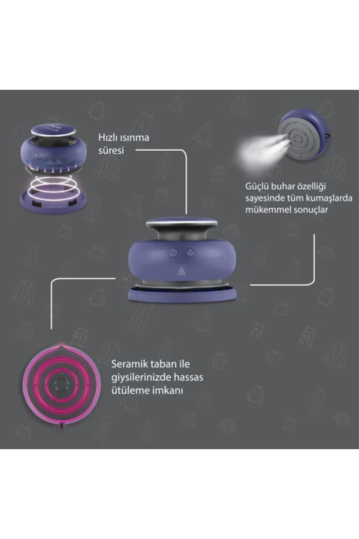 Altus HandyGo AL 5533 L 2'si 1 Arada Ütü & Kırışık Giderici Laciv