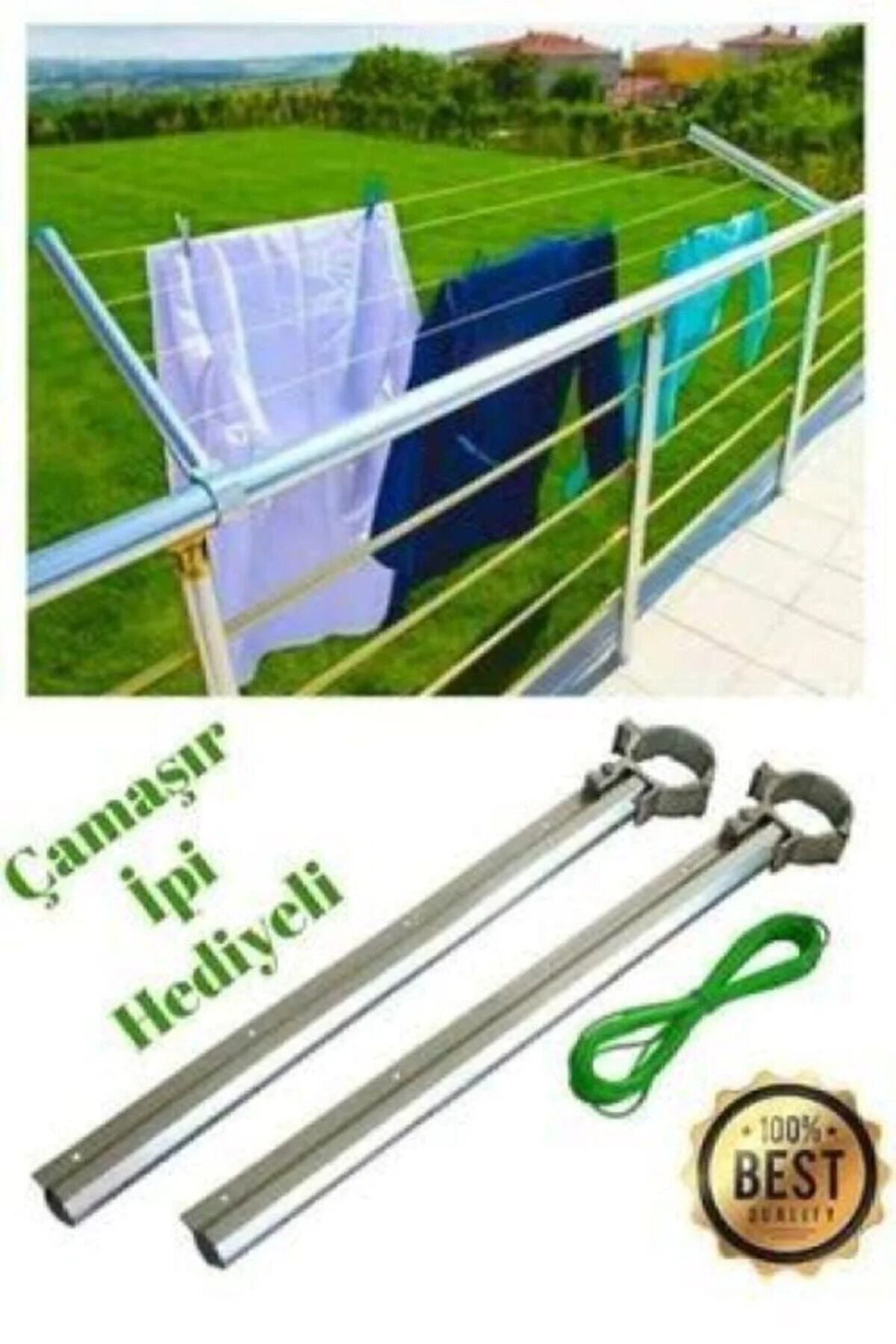 Alüminyum Balkon Çamaşır Askılığı Çamaşır Kurutmalık Takılabilir 