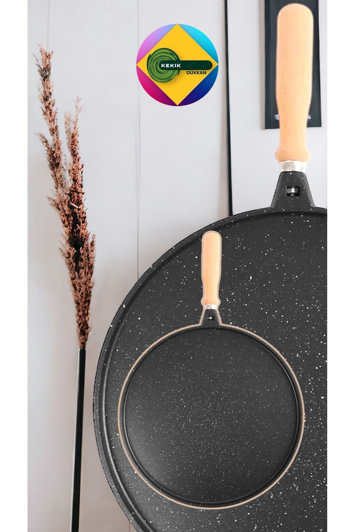 Kekikdükkan Alüminyum Döküm 36Cm Gözleme&Bazlama Tavasi