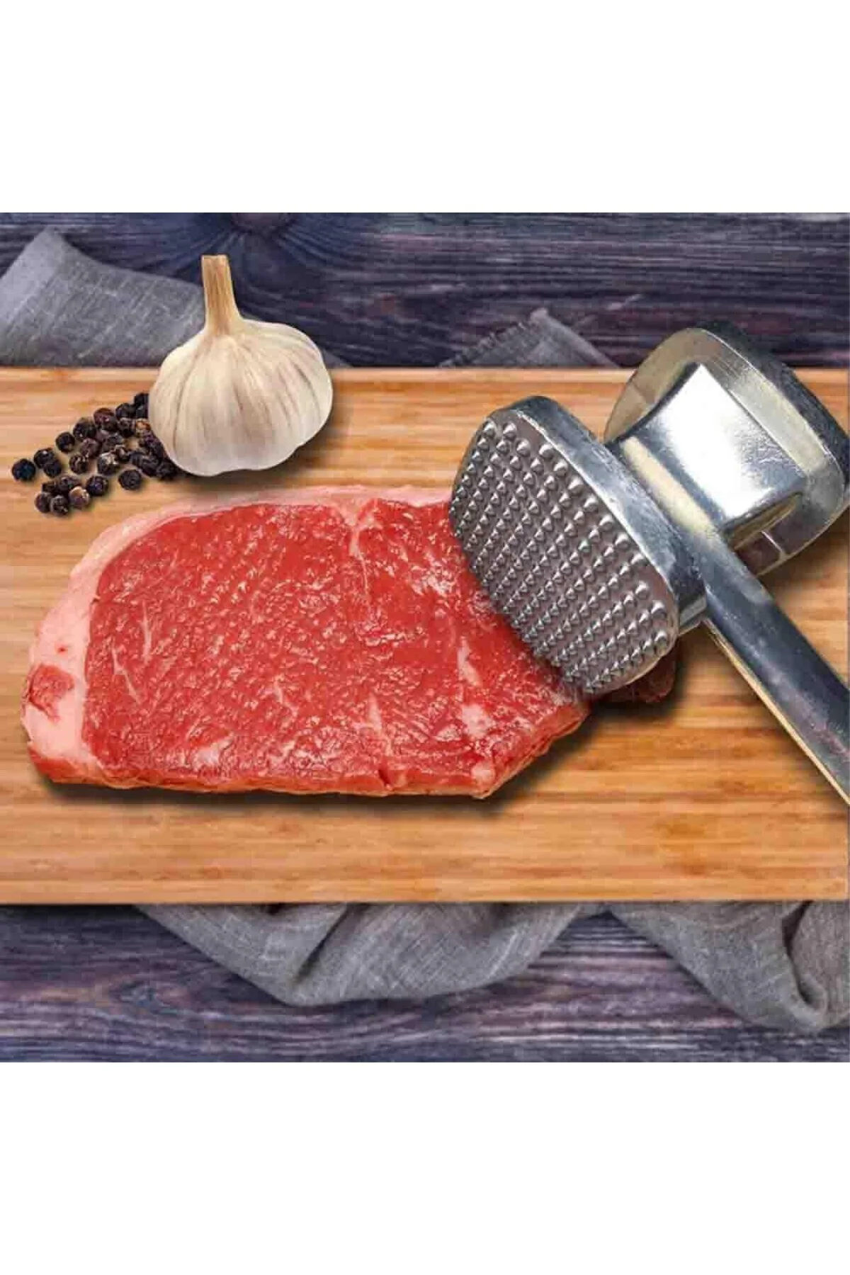 Alüminyum Et Döveceği, 2 Yüzeyli, 400 gr