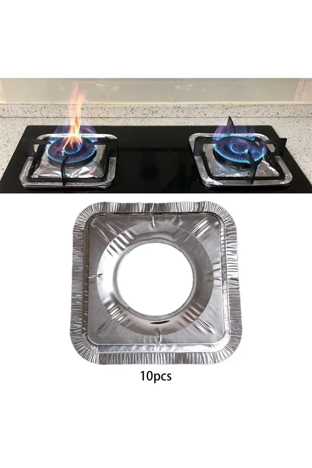 Alüminyum Folyo Gaz Brülörü Önlük Kaplamaları Ocak Kapağı Ocak Ko