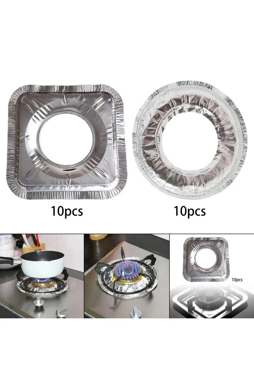 Alüminyum Folyo Gaz Brülörü Önlük Kaplamaları Ocak Kapağı Ocak Ko