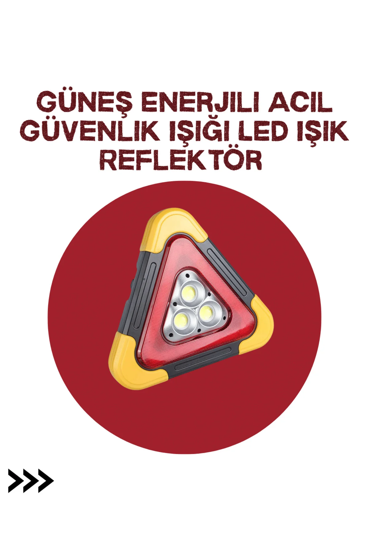 Alüminyum Gövdeli LED Üçgen Reflektörlü Acil Işık