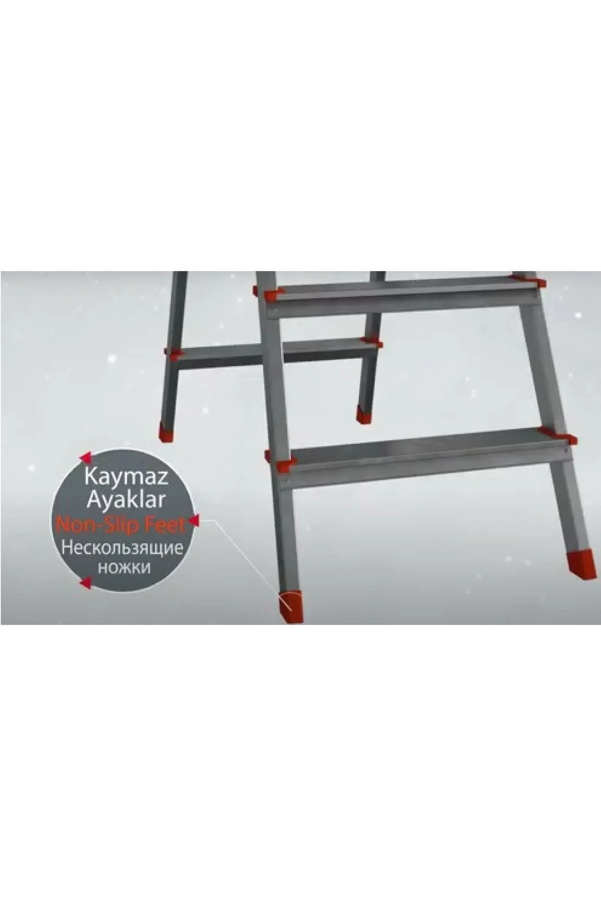 Alüminyum Merdiven Çift Taraflı - Görsel 4