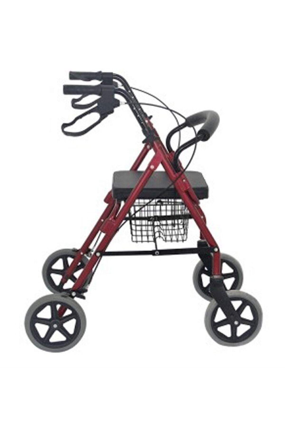 Alüminyum Rolatör 4 Tekerlekli Yürüteç 130 Kg Taşıma Kapasiteli R