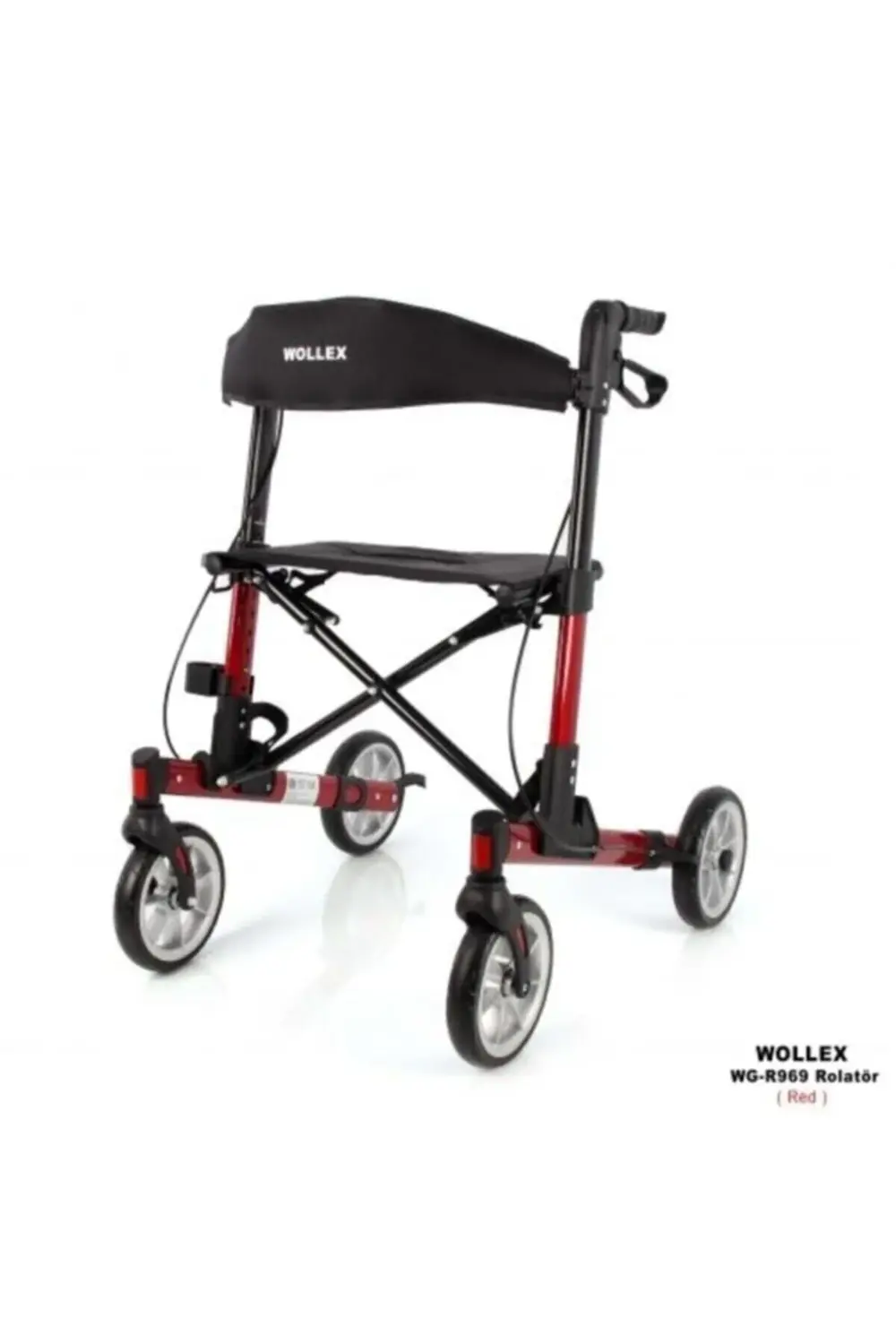 Alüminyum Tekerlekli Rolatör (KIRMIZI) Woller Yürüteç
