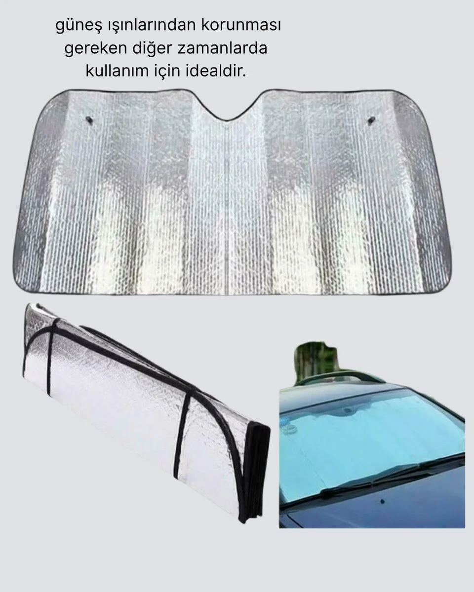 Alüminyum Yansıtıcı Araba Güneşliği - %99 Isı Korumalı Şık Şemsiye