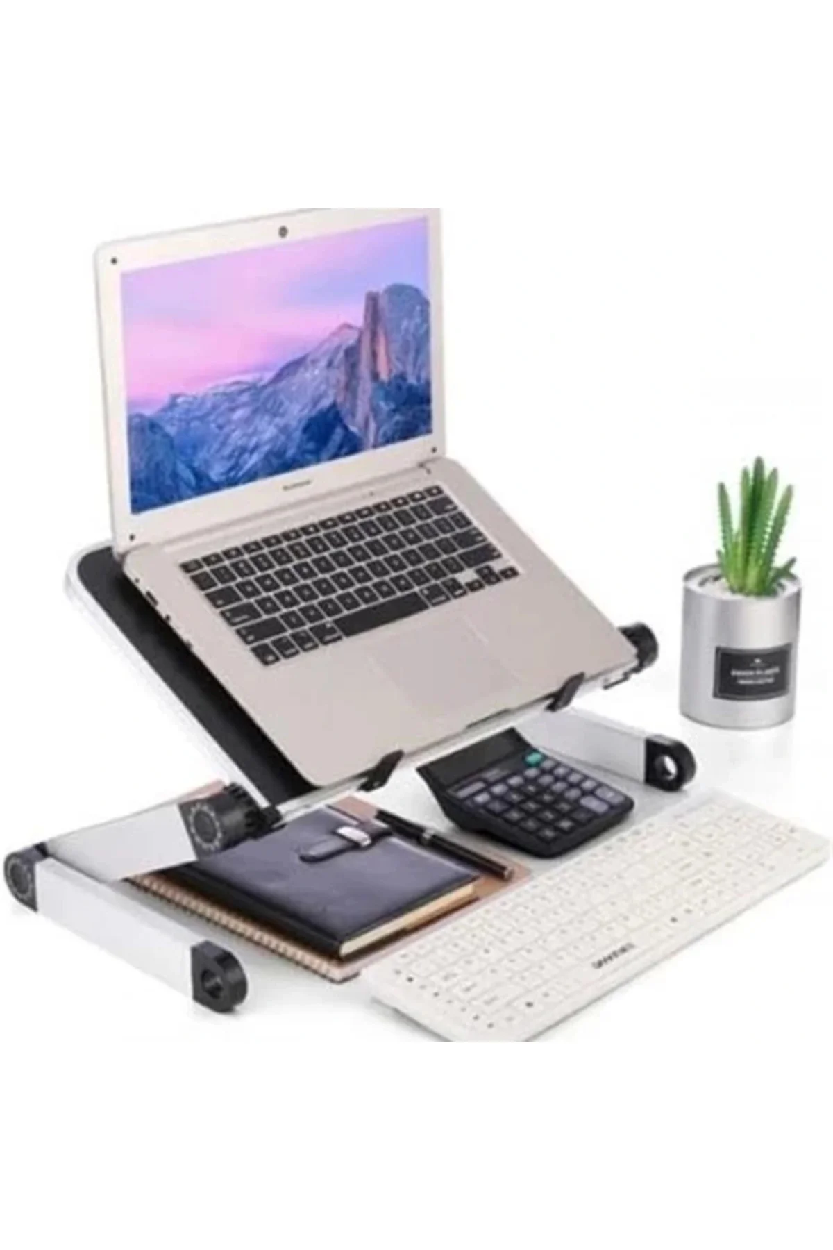 Alüminyum Yükseklik Ayarlı Katlanabilir Laptop Sehpası Notebook Macbook Standı Dizüstü Laptop