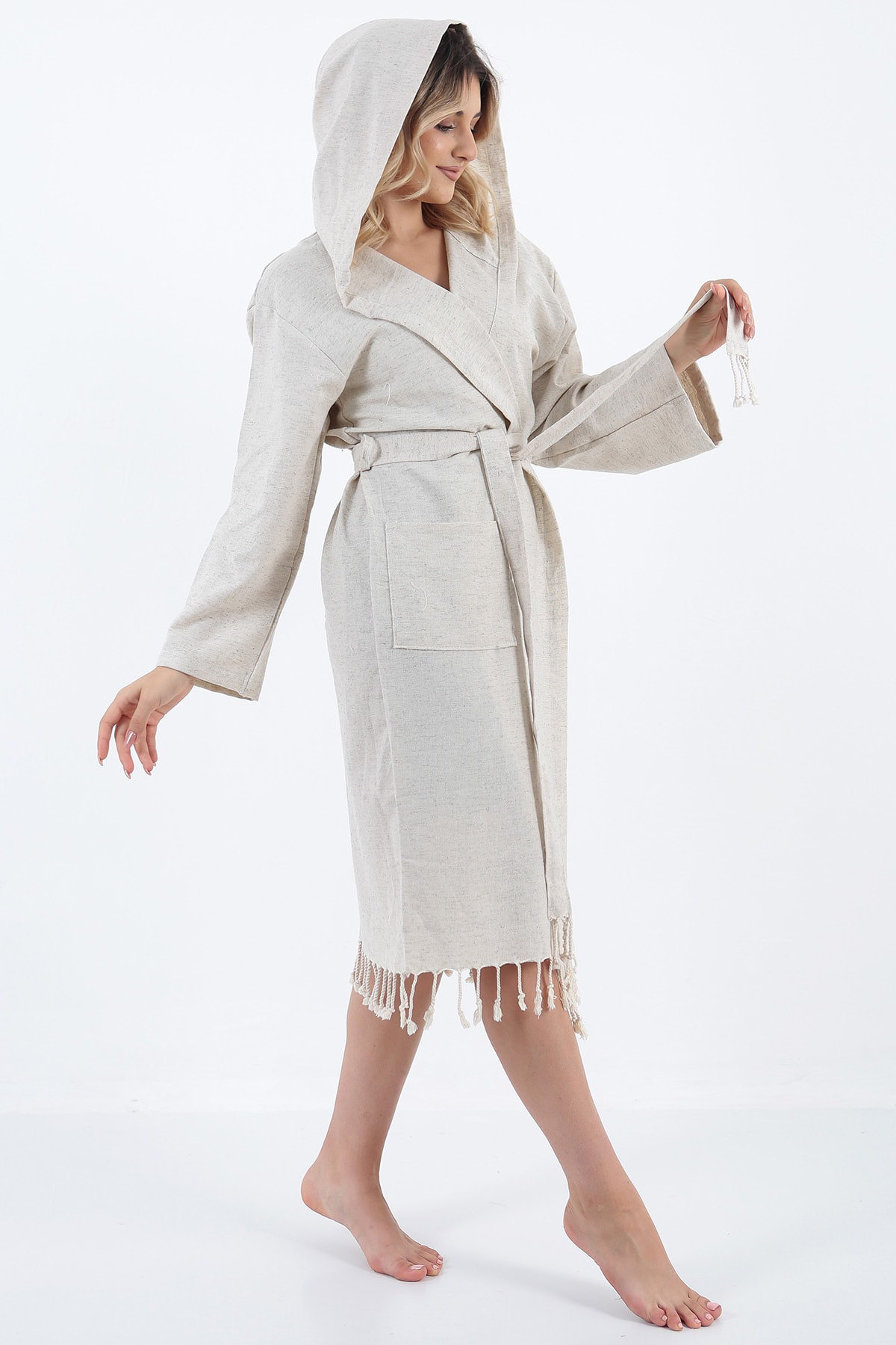 Buldan Concept Alya Keten Peştemal Bornoz