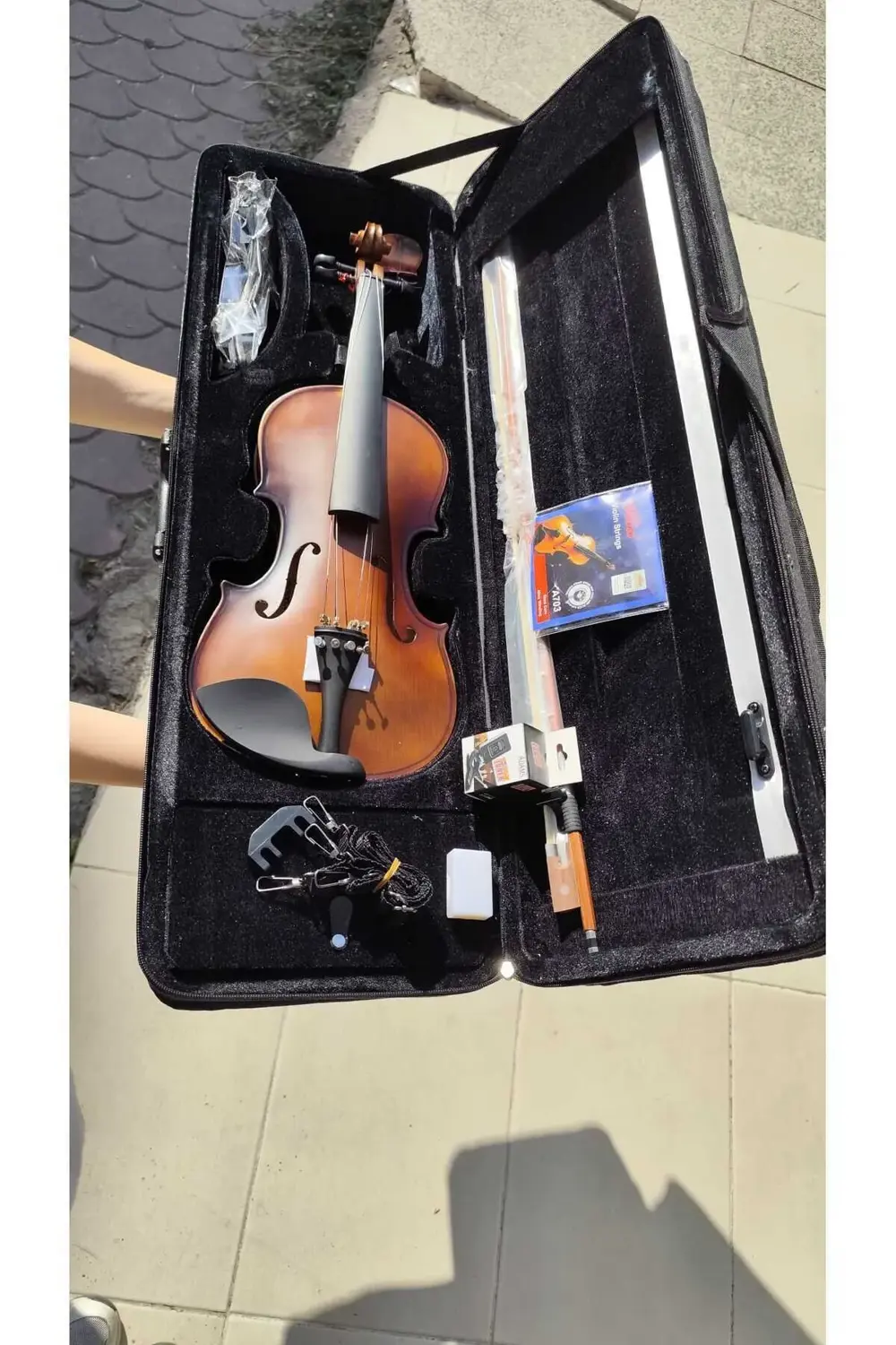 AM22406 Kare Kutu Mat Keman Seti (Yastık, Susturucu, Akort Cihazı