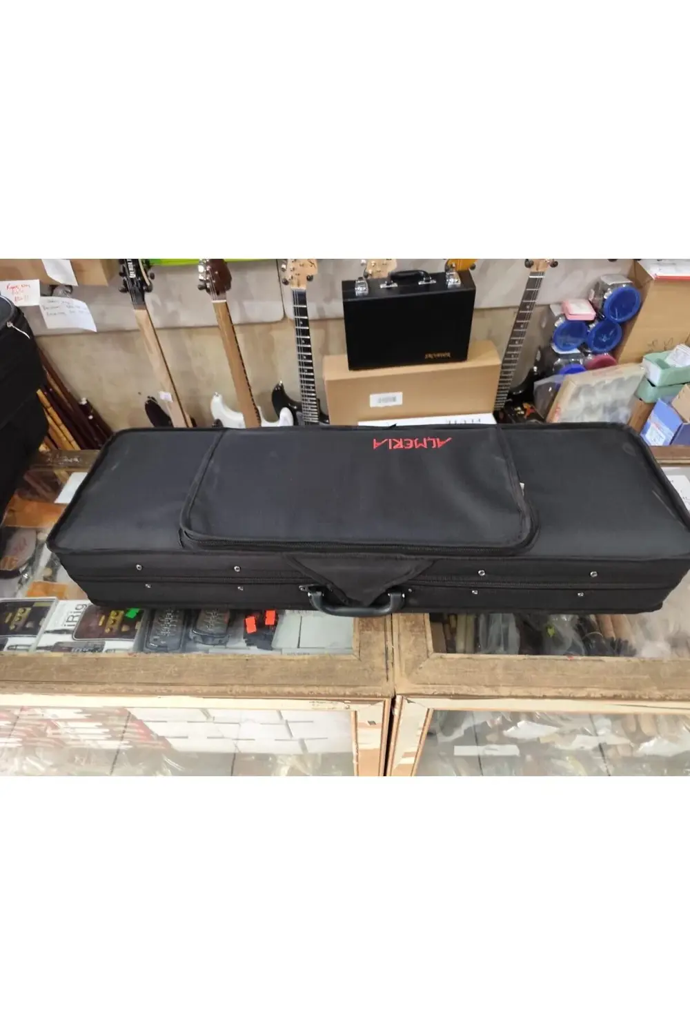 AM22407 Kare Kutu Parlak Keman Seti (Yastık, Susturucu, Akort Cih