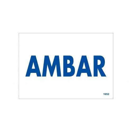 Amabar Uyarı Levhası 17,5x25 KOD:1652 Amabar Uyarı Levhası 17,5x25 KOD:1652