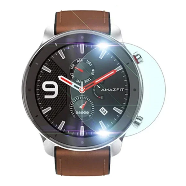 Amazfit GTR 47 mm Kavisli Temperli Cam Ekran Koruyucu 9H Sertlik – Çizilmeye Karşı Ultra İnce Magic Glass