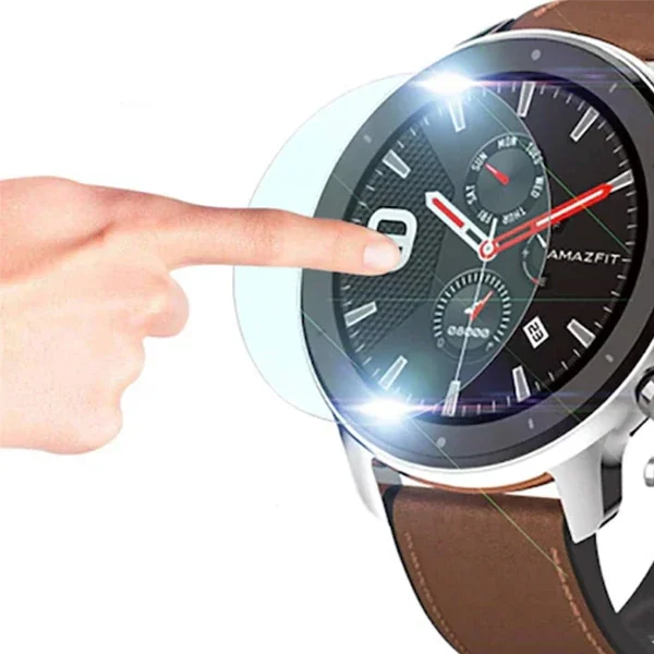 Amazfit GTR 47 mm Kavisli Temperli Cam Ekran Koruyucu 9H Sertlik – Çizilmeye Karşı Ultra İnce Magic Glass