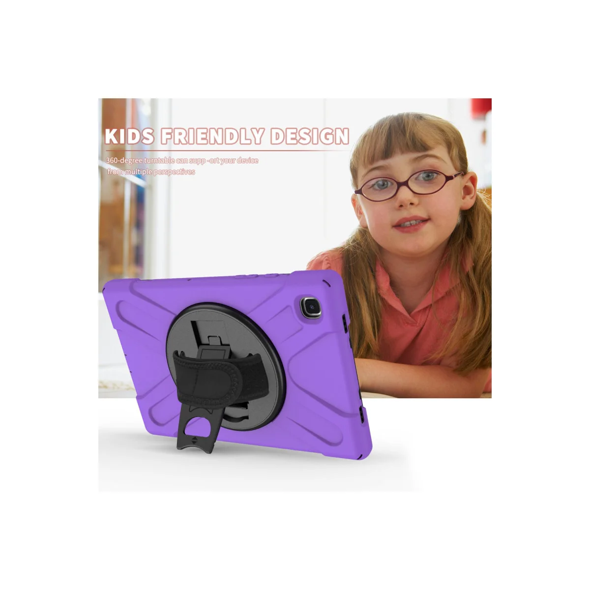 Amazing Tablet Kılıf - Galaxy Tab A7 Lite 8.7 Koruyucu Kılıf (Mor)