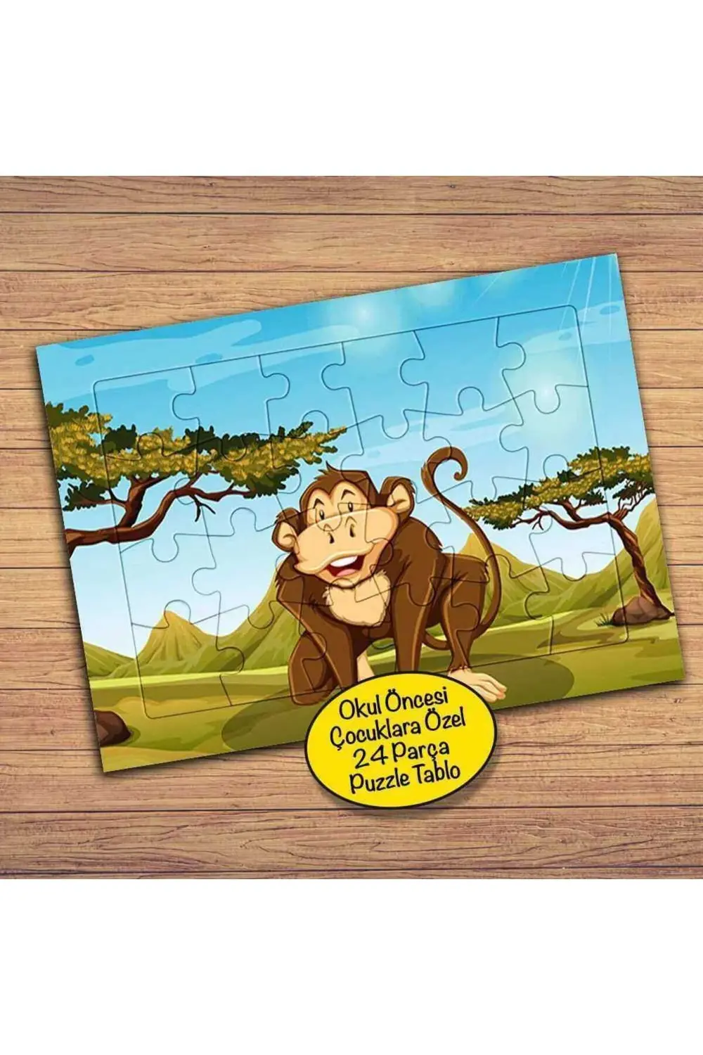 Amazon Ormanlarında Maymun 24 Parça Çocuklara Özel Yapboz Tablo-2