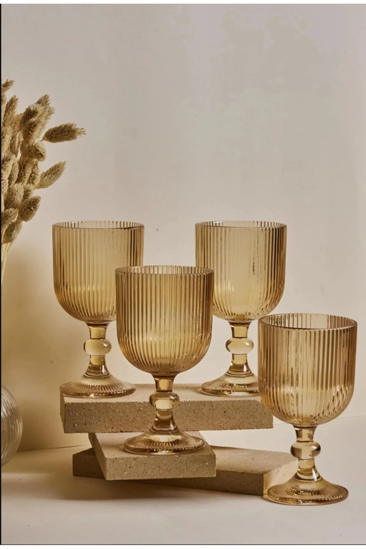 Amber 4'lü Geniş Kadeh Takımı 375 ml