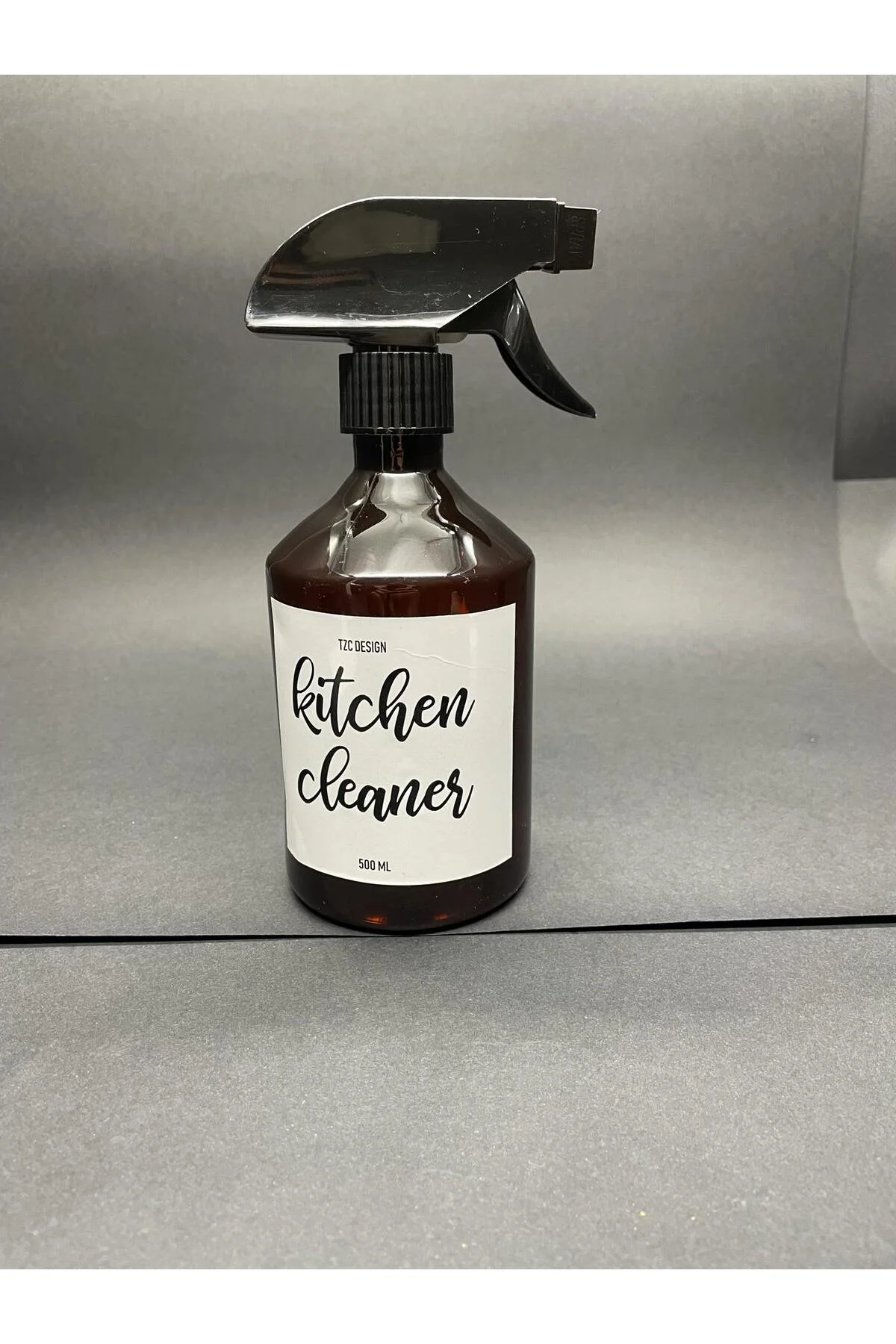 Amber Kahverengi plastik Şişe Mutfak Temizleyici Kitchen Cleaner 