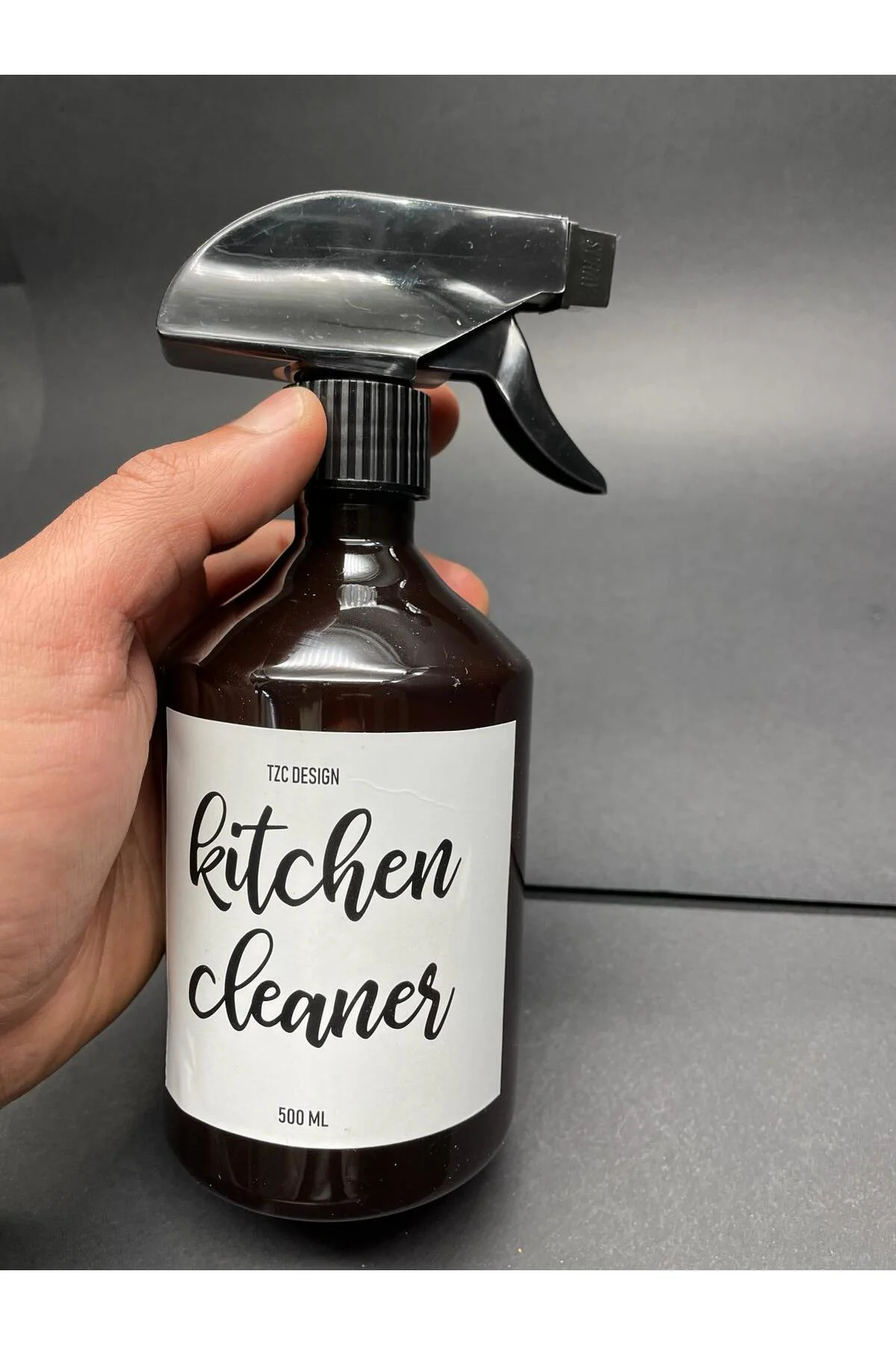 Amber Kahverengi plastik Şişe Mutfak Temizleyici Kitchen Cleaner 