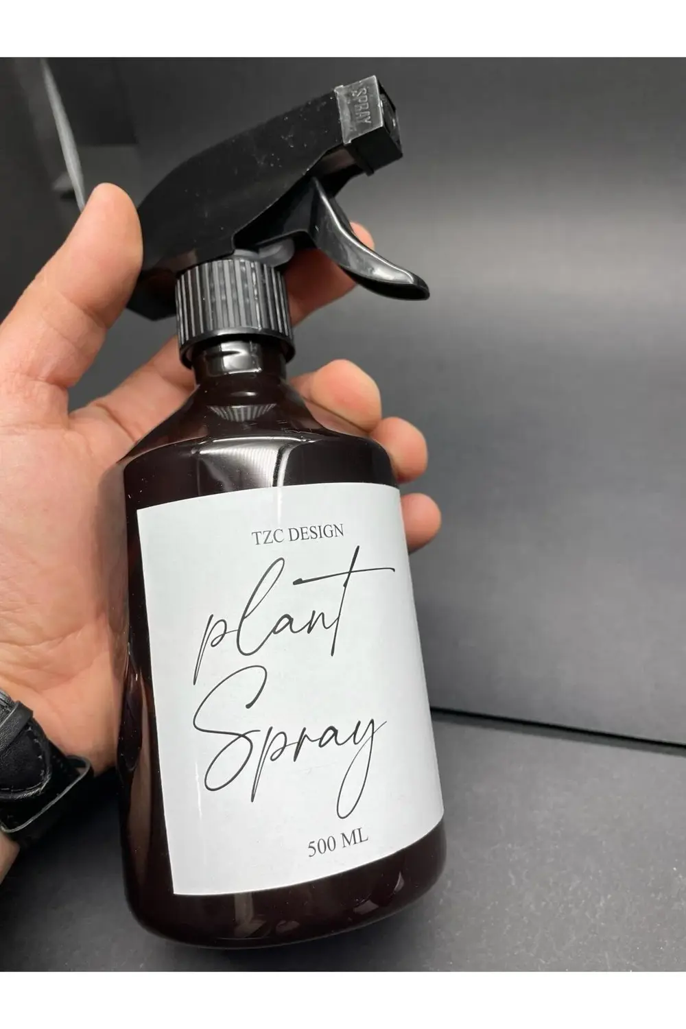 Amber Kahverengi plastik Şişe Bitki Spreyi Plant Spray 500 Ml Bey