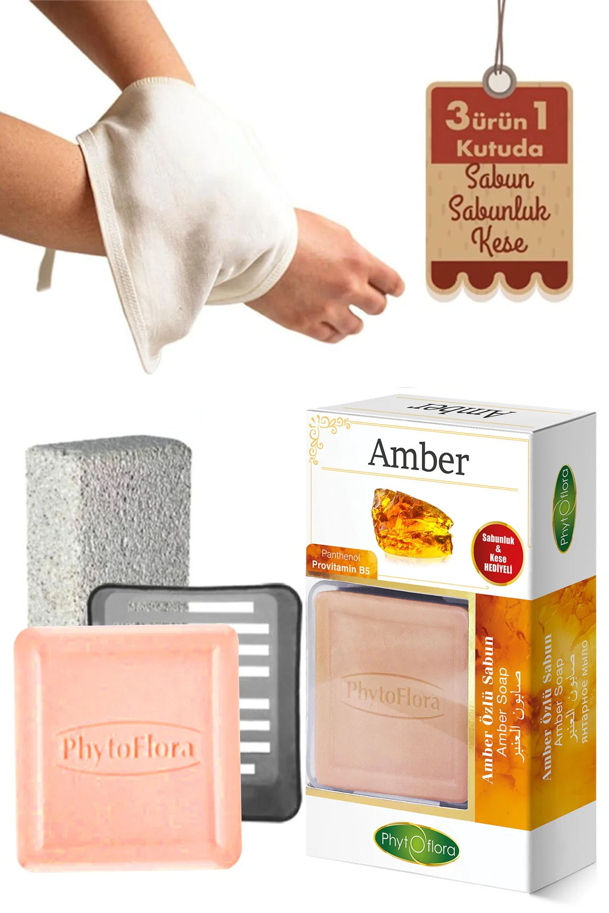 Amber Sabunu Ve Banyo Kesesi, Katı Sabunluk