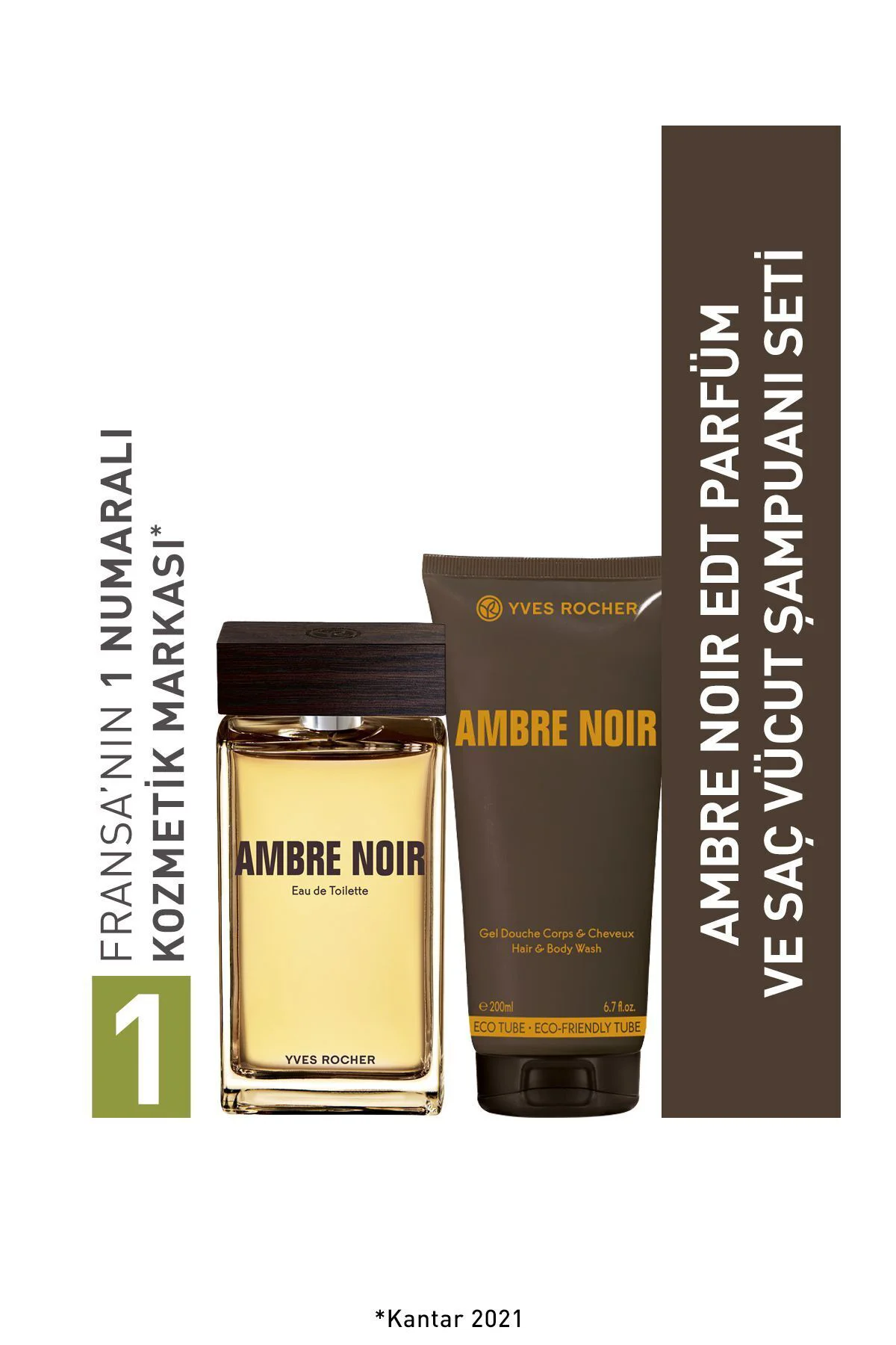 Ambre Noir EDT Parfüm ve Saç Vücut Şampuanı Seti-9916811