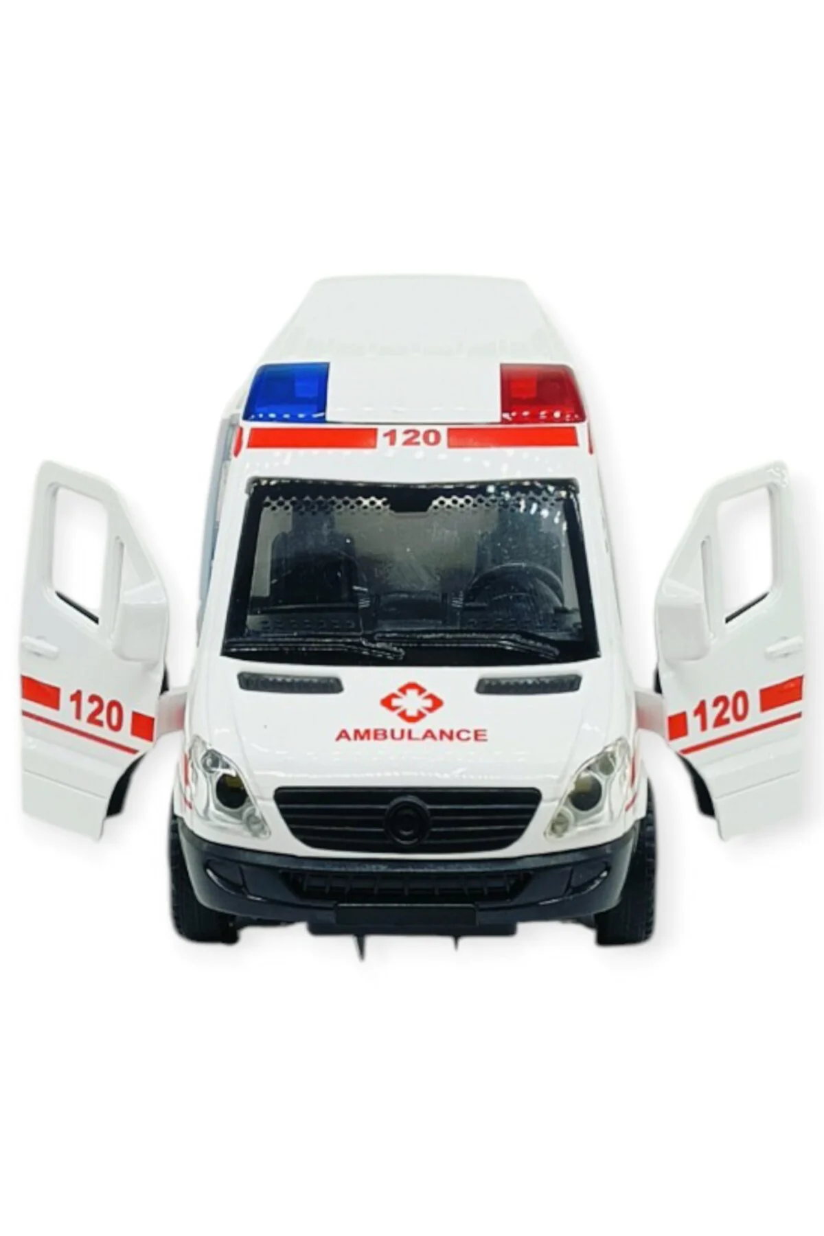 Ambulans Arabası Işıklı Sesli Sürtmeli Plastik 15cm