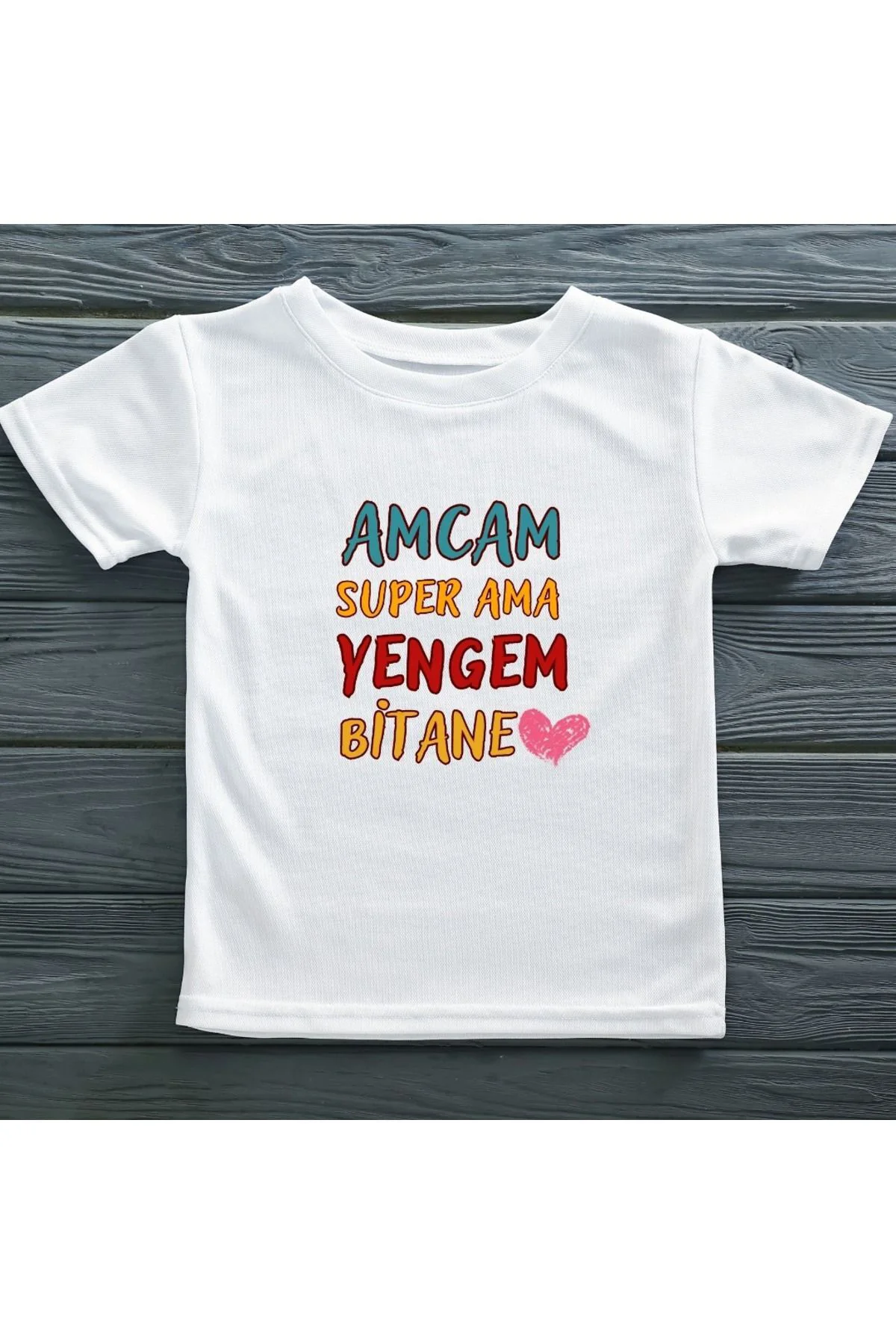 Amcam Super Ama Yengem Bitane Yazılı Kişiye özel Çocuk Tişörtü